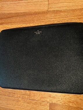 kate spade Black Zip Tablet Sleeve with Subtle Logo